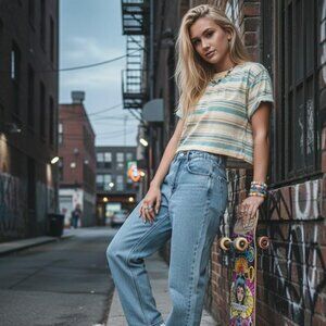 Vintage Y2K Empyre Jeans - Graffiti Skater Raver Jeans